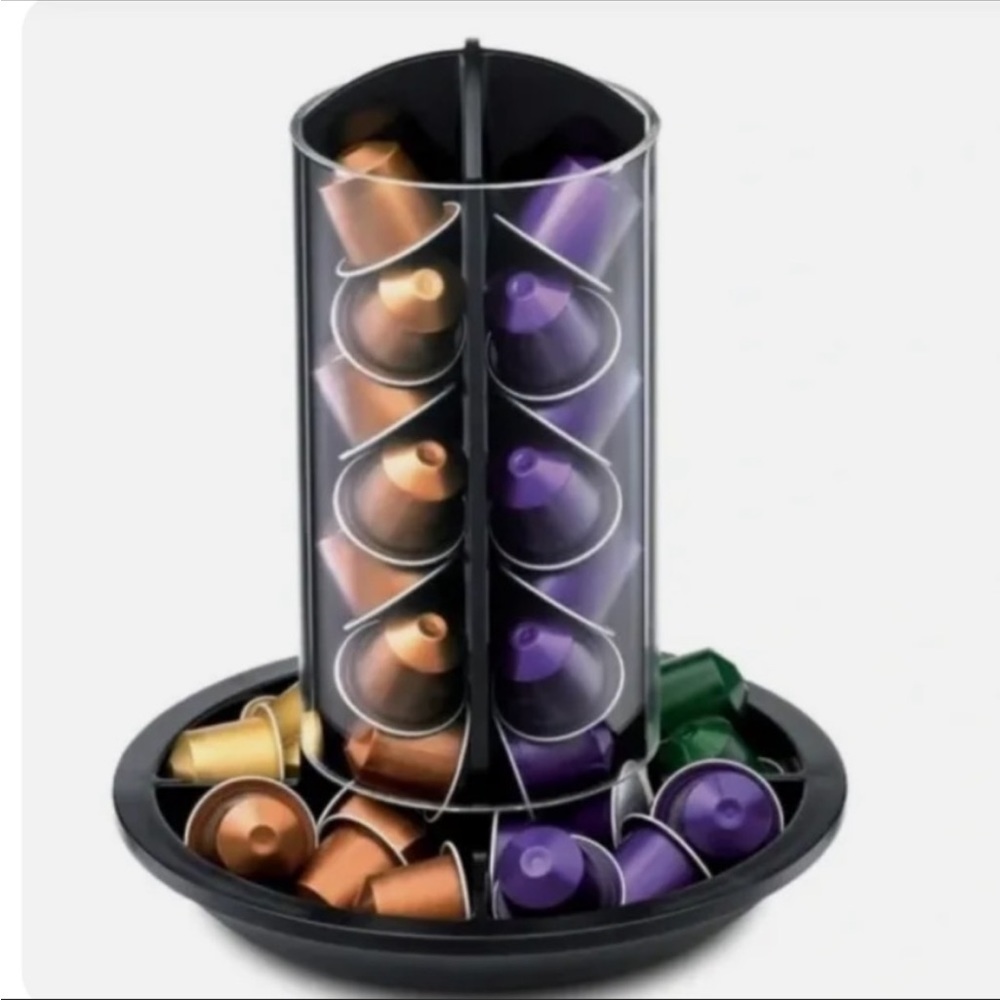 Nespresso Coffee Totem Glass Collection Capsule Dispenser Gently Used NOT GLASS